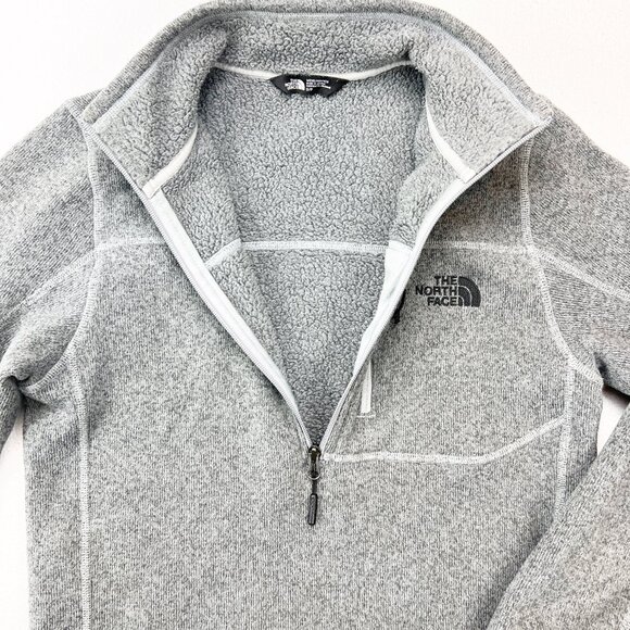 The North Face Men's 1/4 Quarter Zip Grey Pullover Size S - Picture 3 of 10